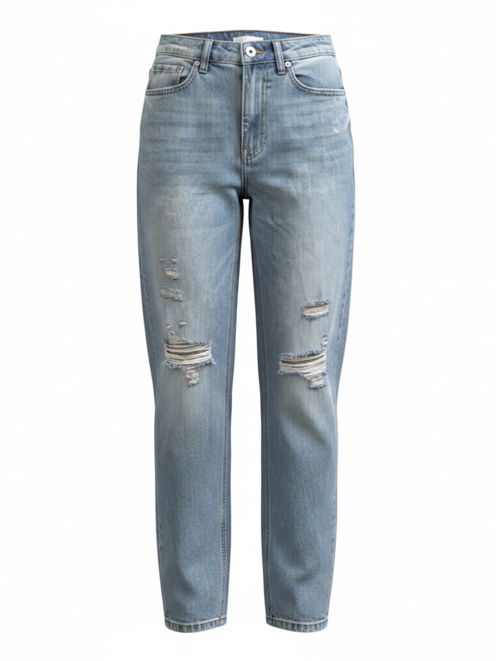 Tinseltown Light Blue Distressed Boyfriend Jeans